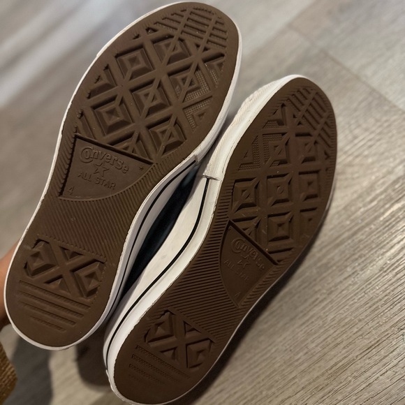 Converse Chuck Taylor Platform Lift Gray High-Top Canvas Sneakers - Picture 11 of 12